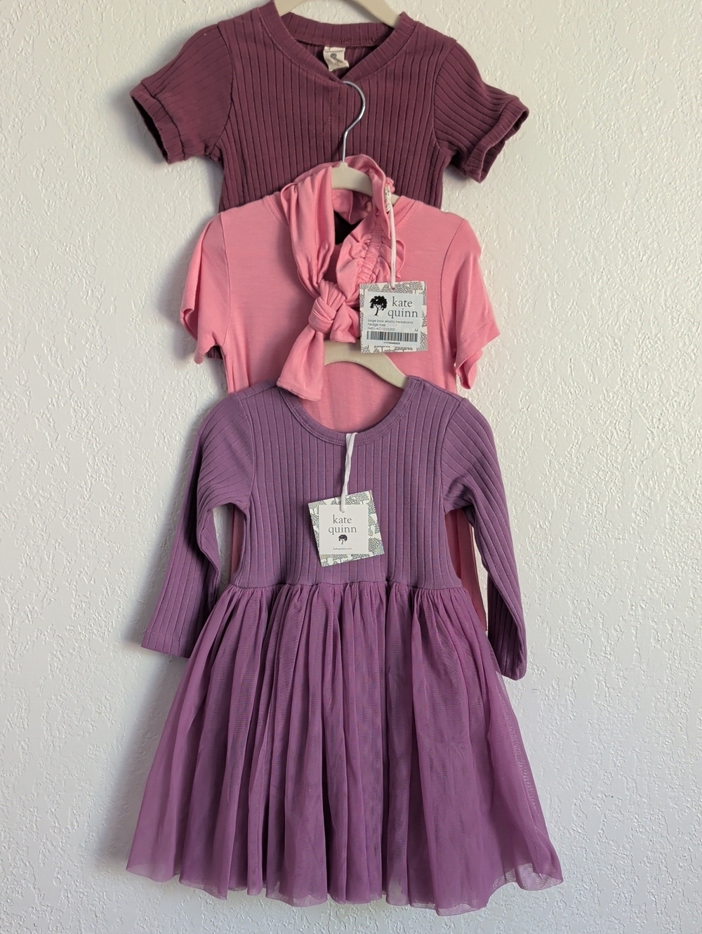 Kate Quinn 4 Pc Lot 24 M 2T Tulle Dress Pink Top Matching Headband Plus bonus 🌸